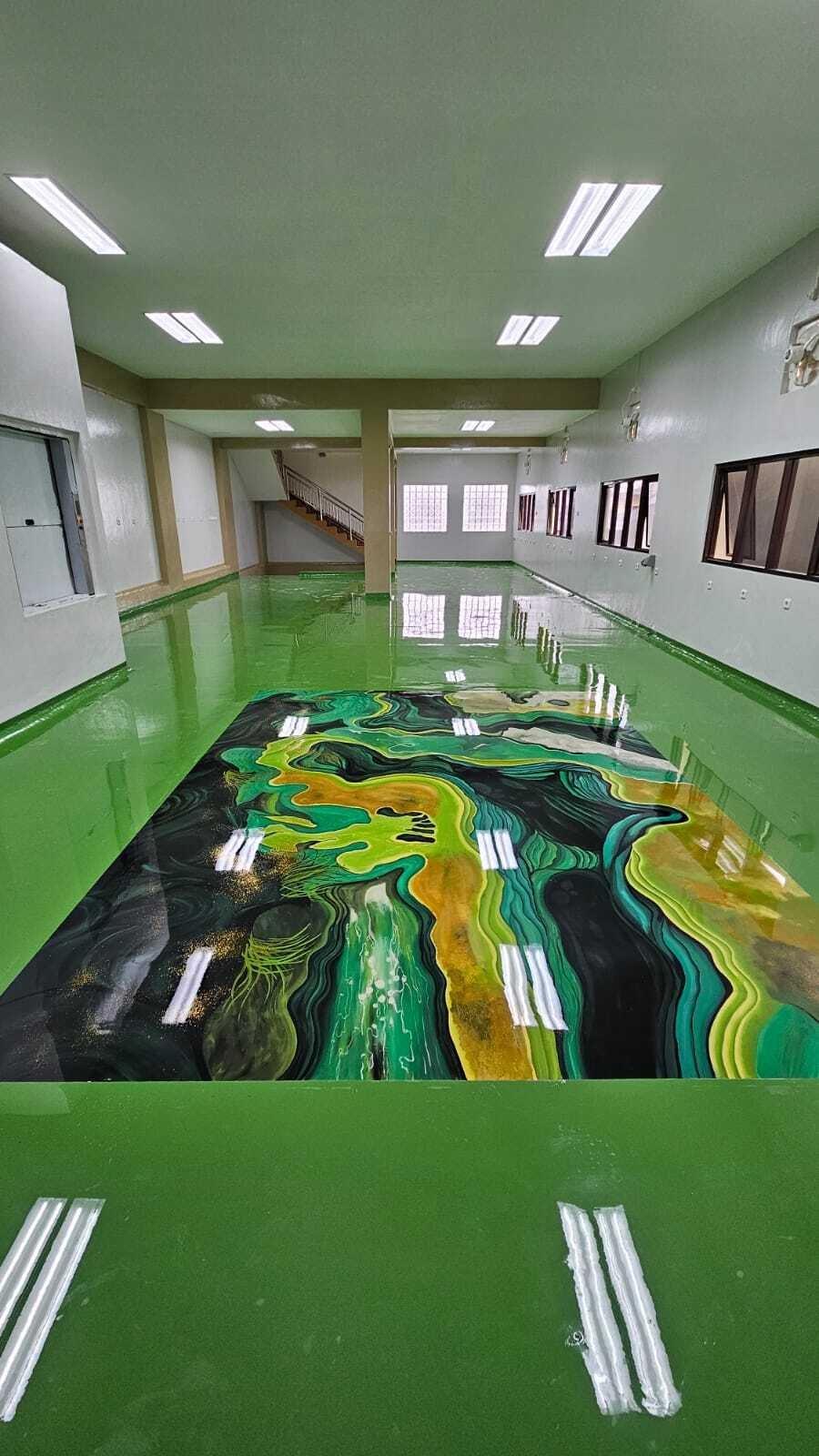 Epoxy Lantai 3D dan Coating Hijau oleh CV Topo Group